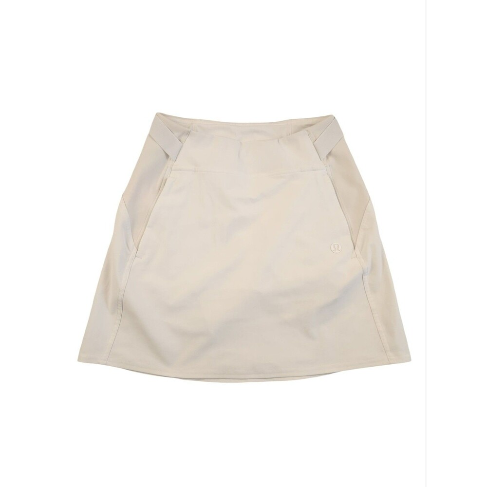 Lululemon Multi-Pocket High Rise Golf Skirt Skort Warpstreme White/Cream 4 - Picture 2 of 8